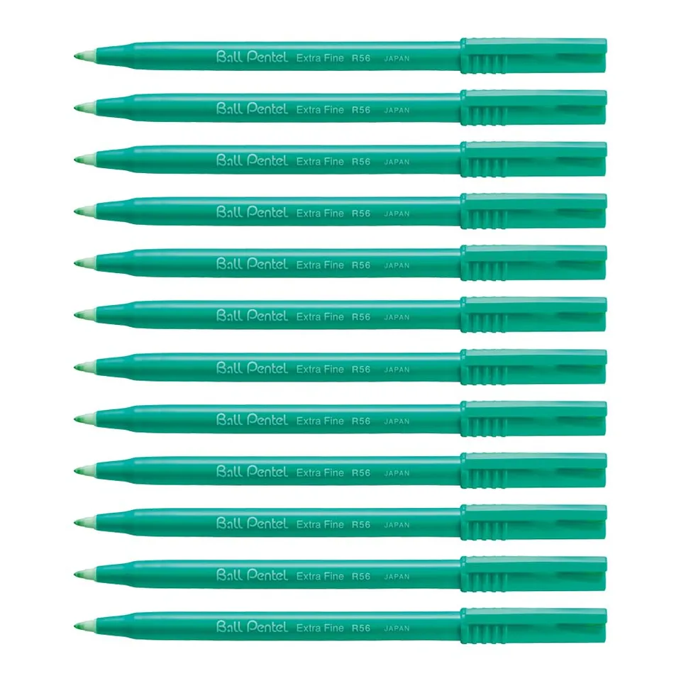 pentel-r56-rolling-writer-roller-verde-punta-0-6-mm-confezione-12-pezzi image 1