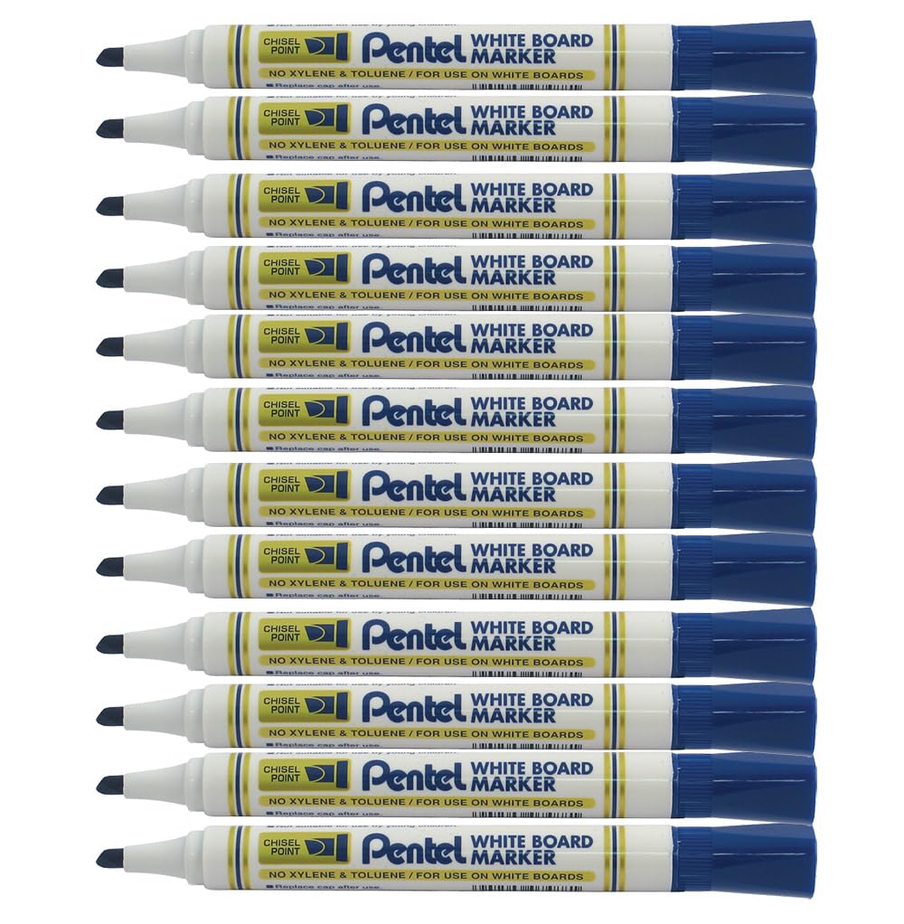 pentel-mw86-marcatore-per-lavagne-bianche-punta-scalpello-12-pezzi-verde image 2