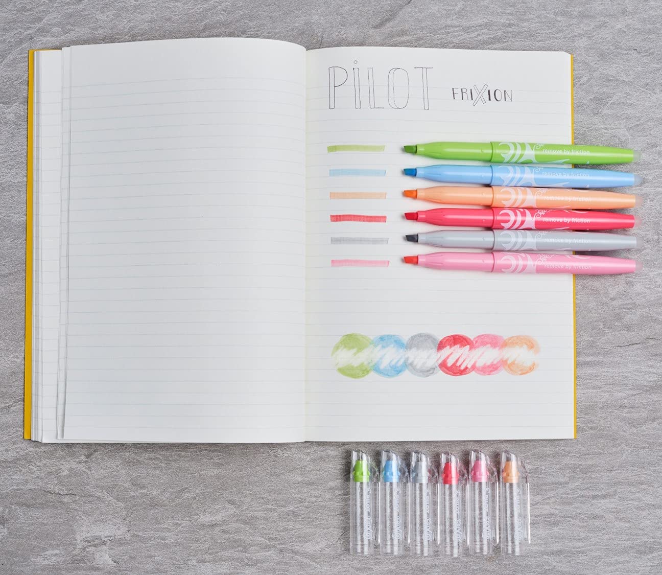 pilot-frixion-light-soft-set-5-evidenziatori-cancellabili-pastello-punta-a-scalp image 8