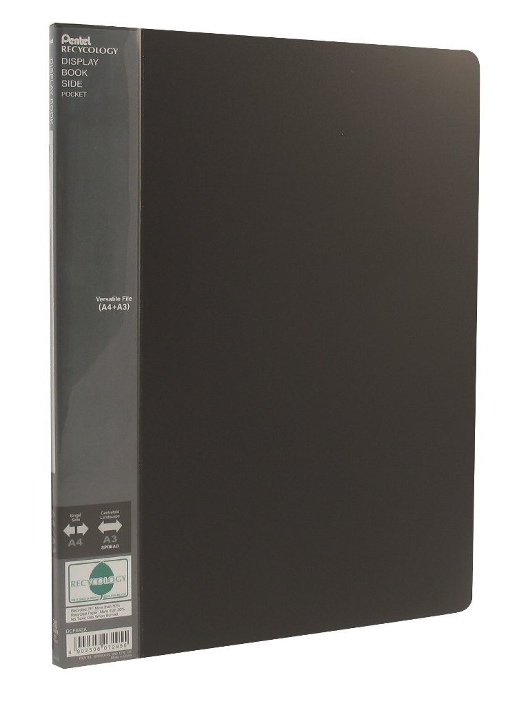 pentel-recycology-dcf642-display-book-portalistino-a4-a3-nero-20-buste image 1