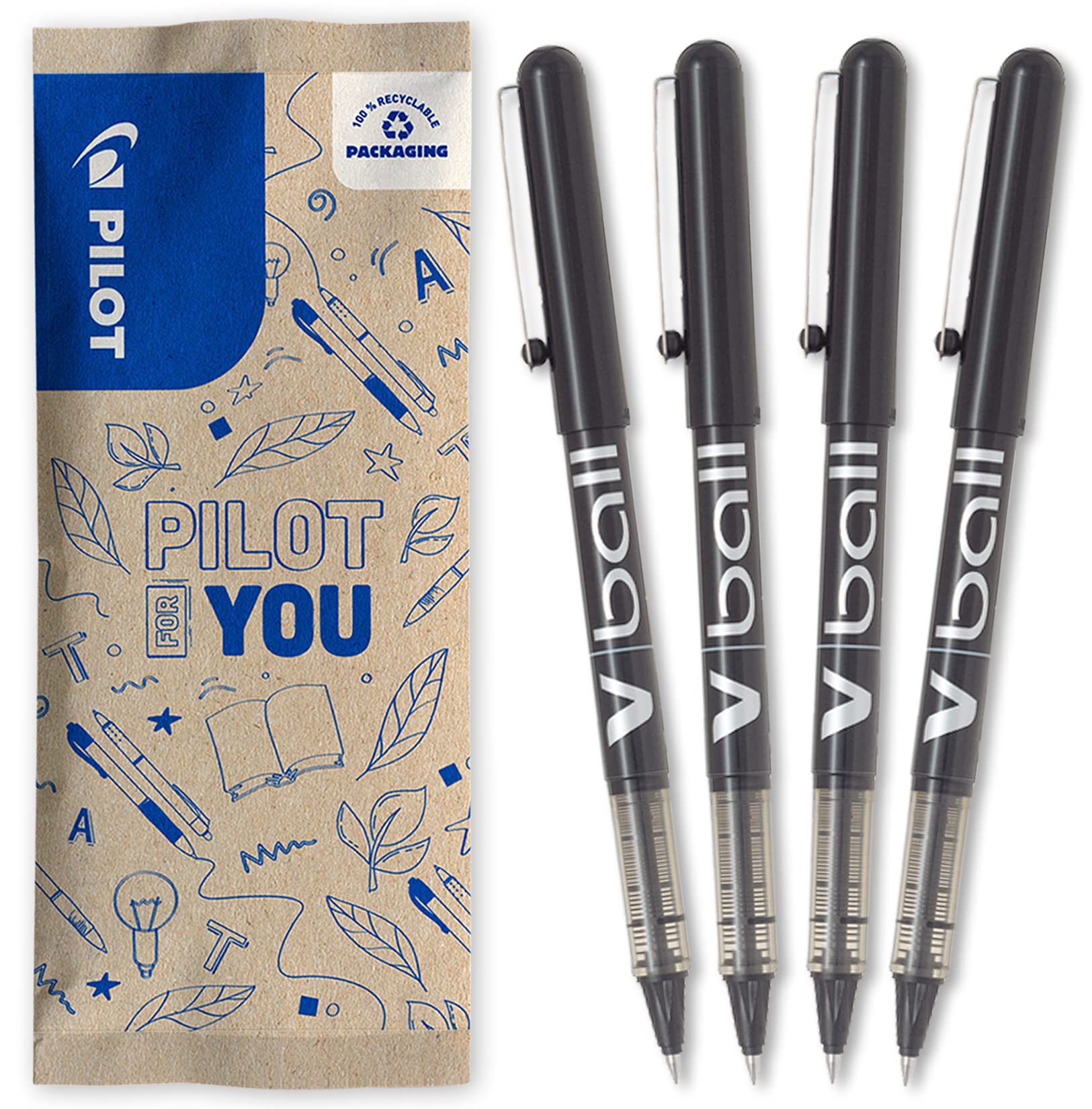 pilot-v-ball-05-penna-roller-inchiostro-liquido-punta-fine-0-5-mm-set-4-colori-n image 8