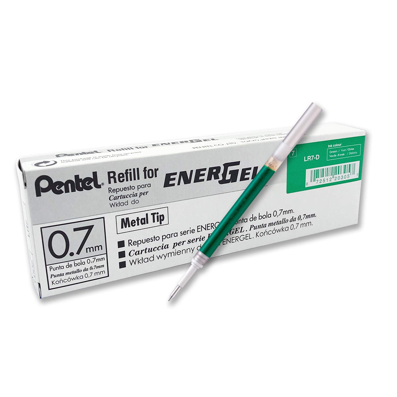 pentel-energel-lr7-refill-0-7-mm-verde-chiaro-12-pezzi image 7