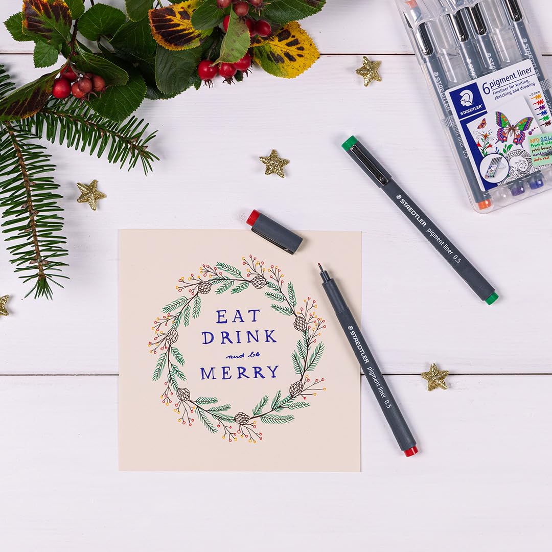 staedtler-pigment-liner-fineliner-0-5-mm-set-6-pezzi-colorati image 8