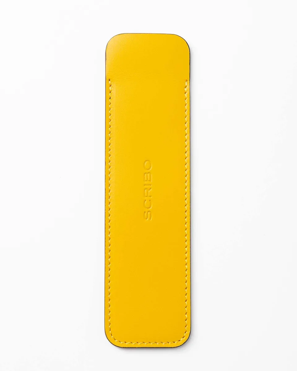 scribo-astuzen-giallo-cannella-pochette-in-pelle-per-stilografiche image 1