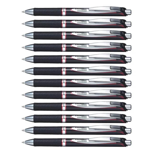pentel-energel-blp77-roller-permanente-0-7-mm-rosso-confezione-12-pezzi image 1
