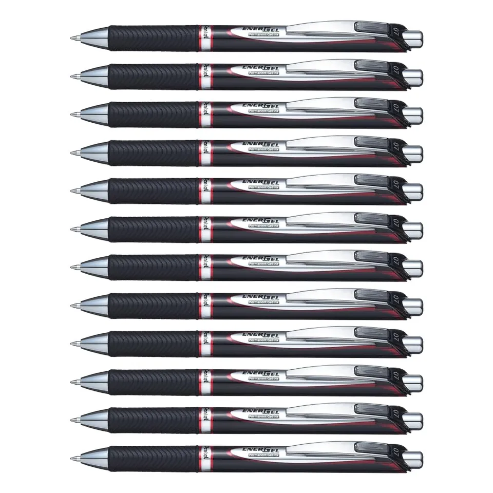 pentel-energel-blp77-roller-permanente-0-7-mm-rosso-confezione-12-pezzi image 1