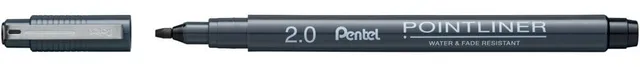 pentel-pointliner-s20p-fineliner-nero-2-0-mm-12-pezzi image 1