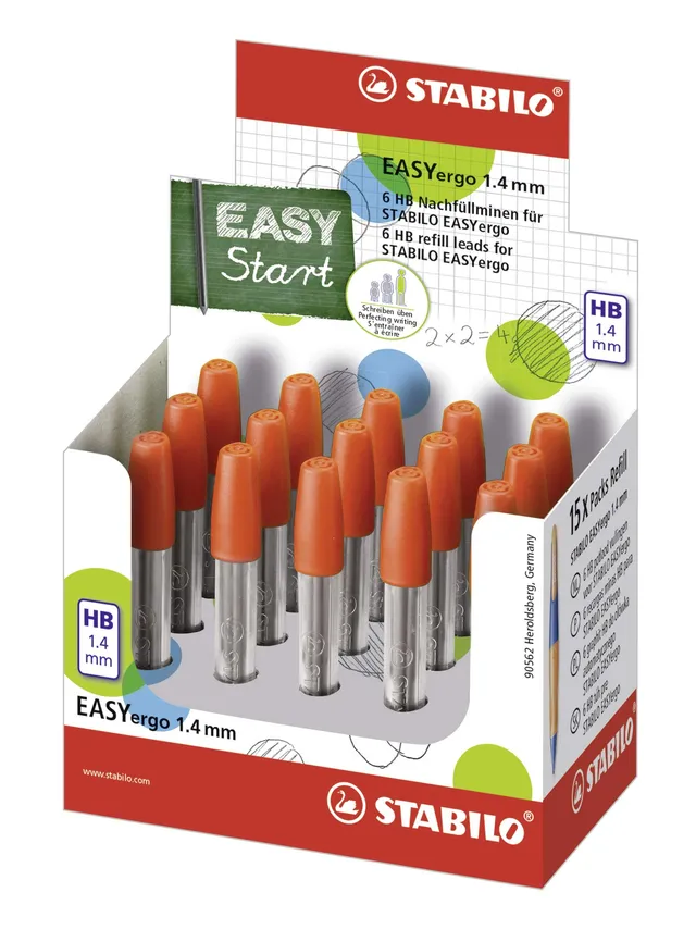 stabilo-easyergo-mine-per-matita-1-4-mm-hb-ricarica-ergonomica image 1