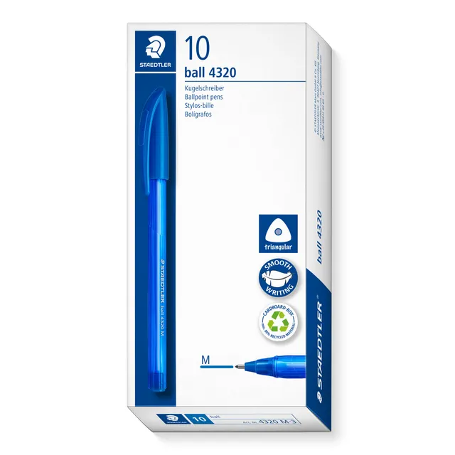 staedtler-noris-stick-rainbow-4320-m-3-penna-a-sfera-blu-confezione-da-10 image 1