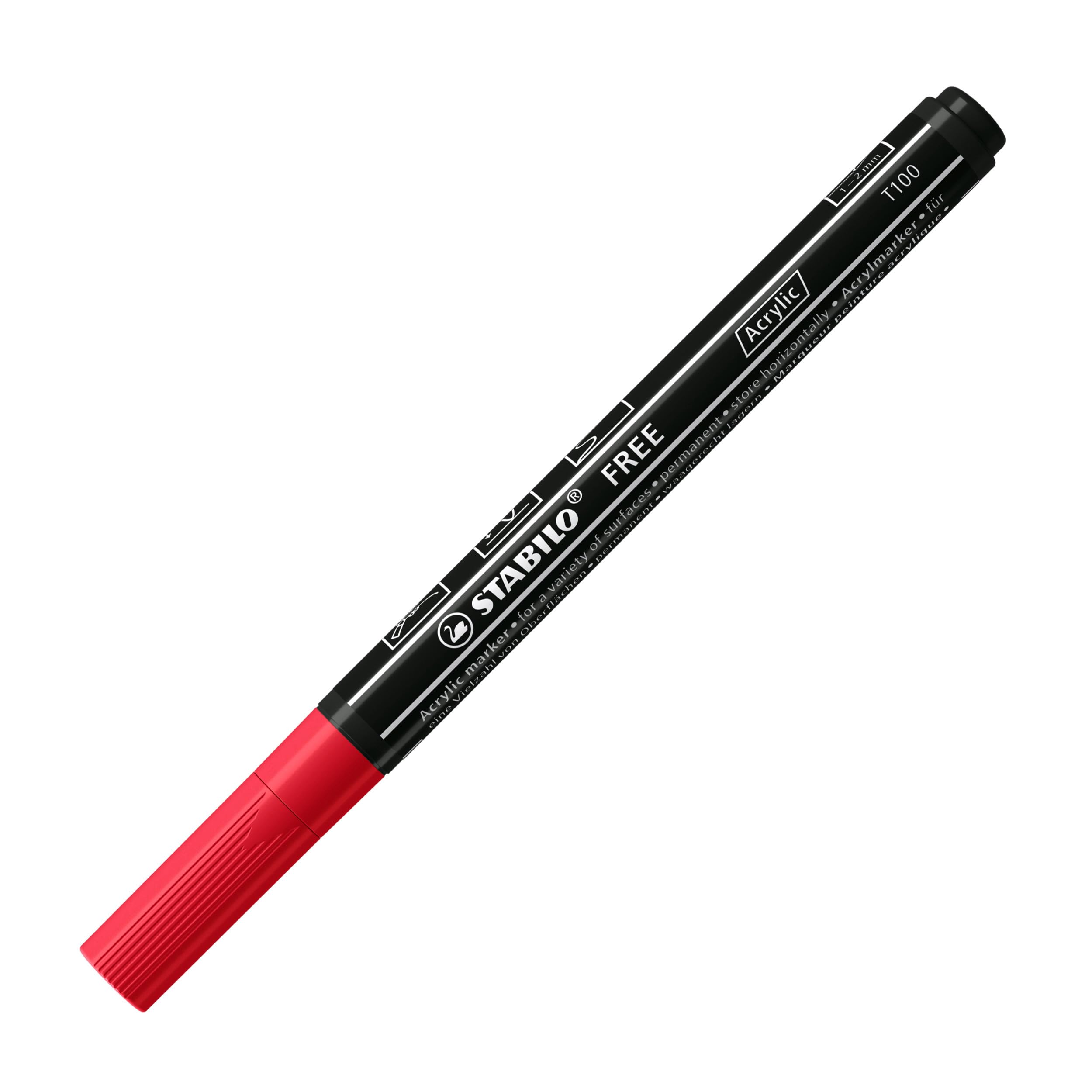 stabilo-free-acrylic-t100-marker-acrilico-punta-tonda-1-3-mm image 2