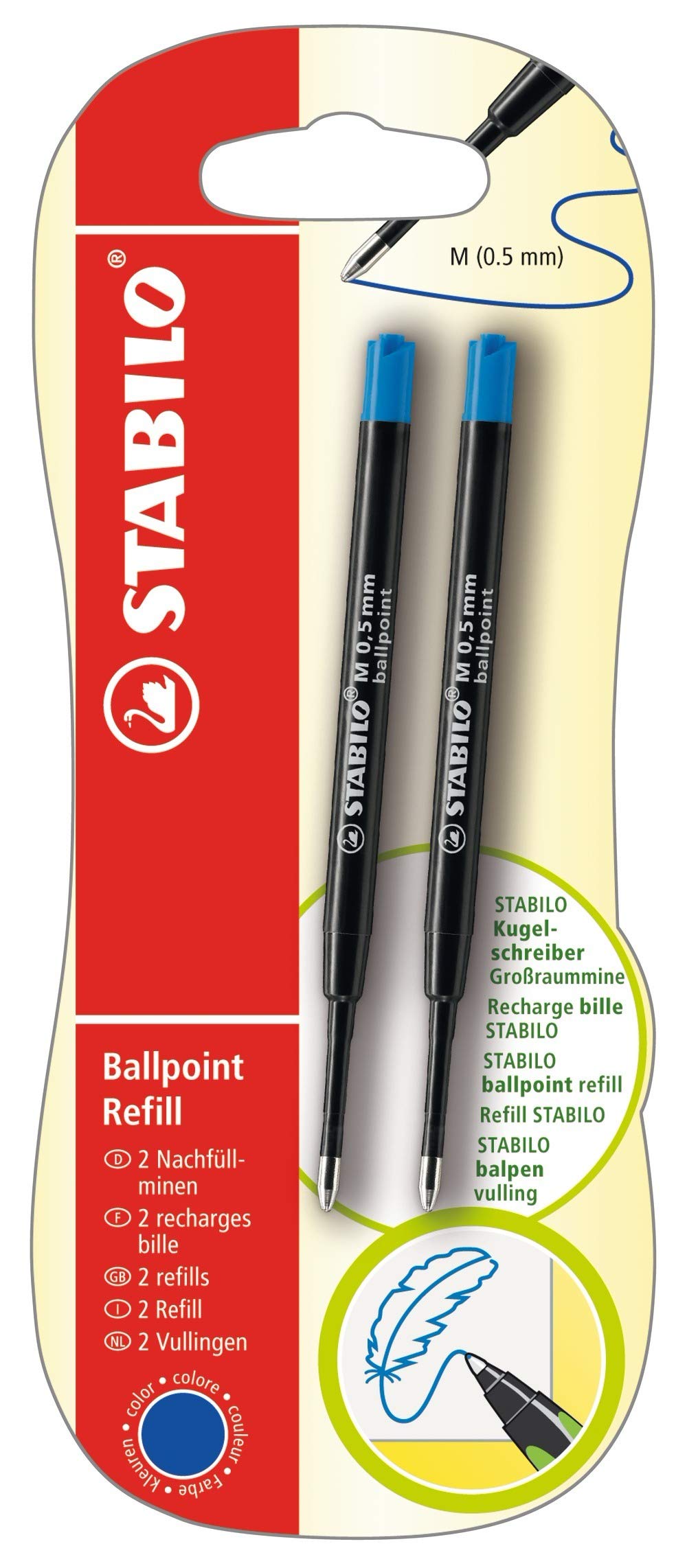 stabilo-cartuccia-refill-penna-a-sfera-pointball-0-5-mm image 1