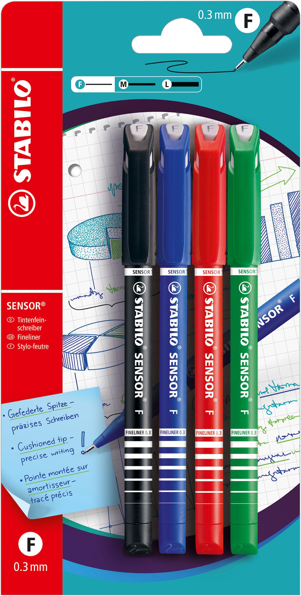 stabilo-sensor-f-fineliner-punta-ammortizzata-tratto-0-3-mm-0-7-mm image 1