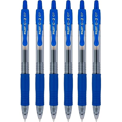 pilot-g2-07-penna-roller-gel-retrattile-blu-0-7-mm-confezione-da-6 image 4