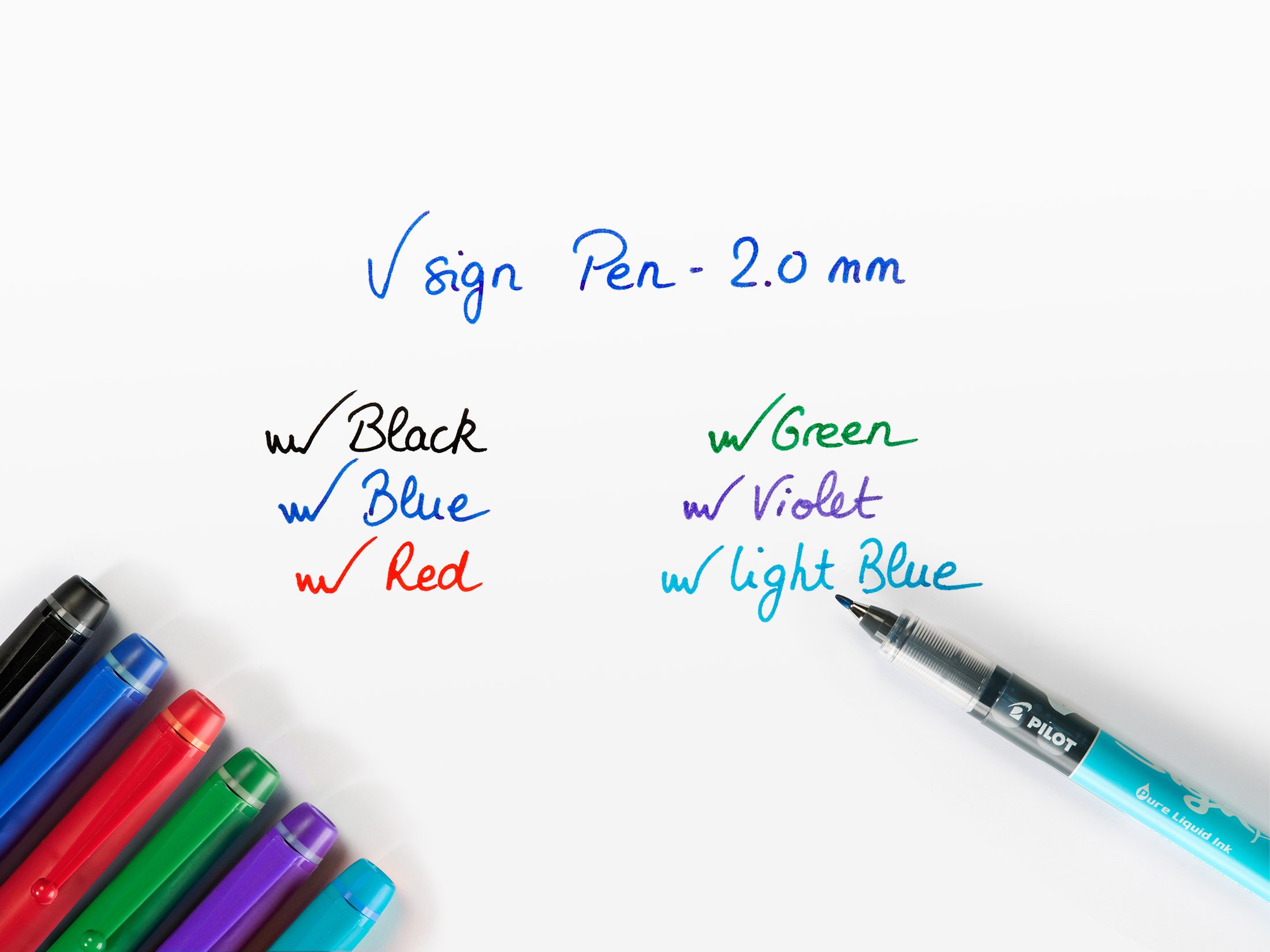 pilot-v-sign-pen-set-6-pennarelli-inchiostro-liquido-punta-media image 8