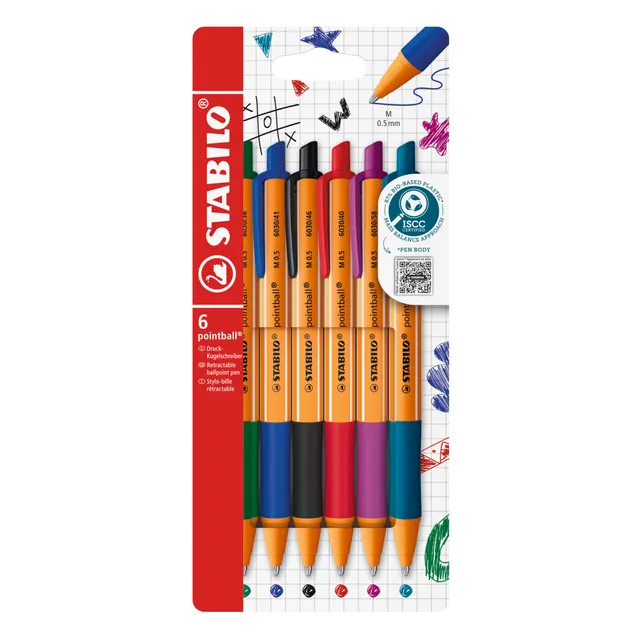 stabilo-pointball-penna-a-sfera-a-scatto-0-5-mm-co2-neutral image 1