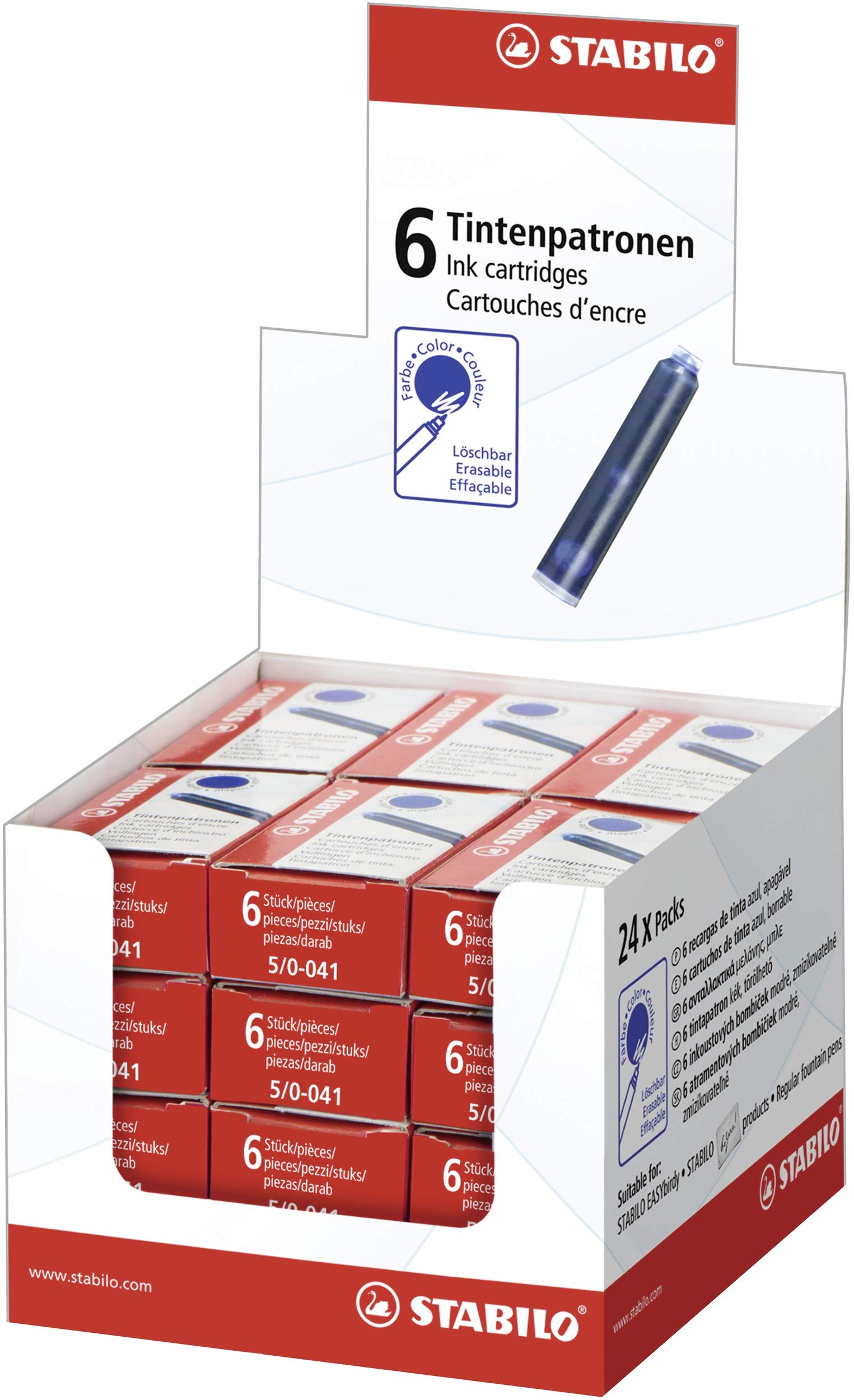 stabilo-refill-cartuccia-per-penna-roller-e-stilografica-0-5-mm-blu image 4