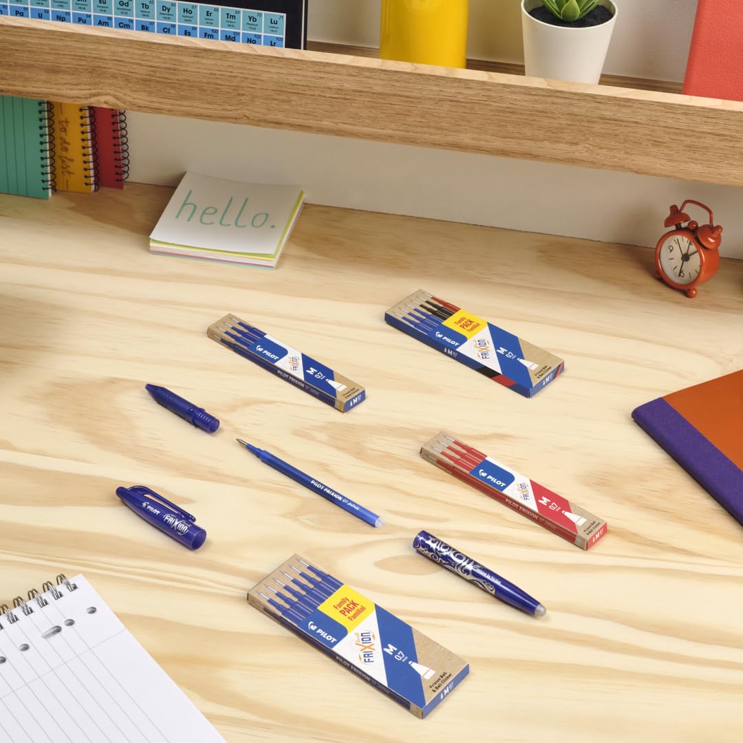 pilot-frixion-penna-cancellabile-set-12-ricariche-blu-punta-media-0-7-mm image 6