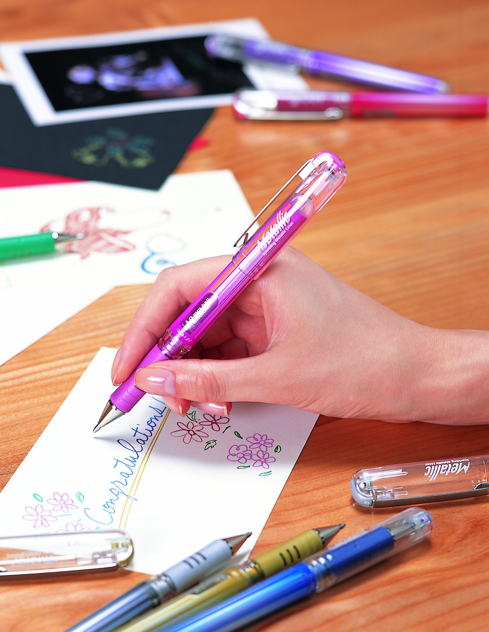pentel-hybrid-gel-grip-dx-k230-1-0-mm-oro-confezione-12-pezzi image 2