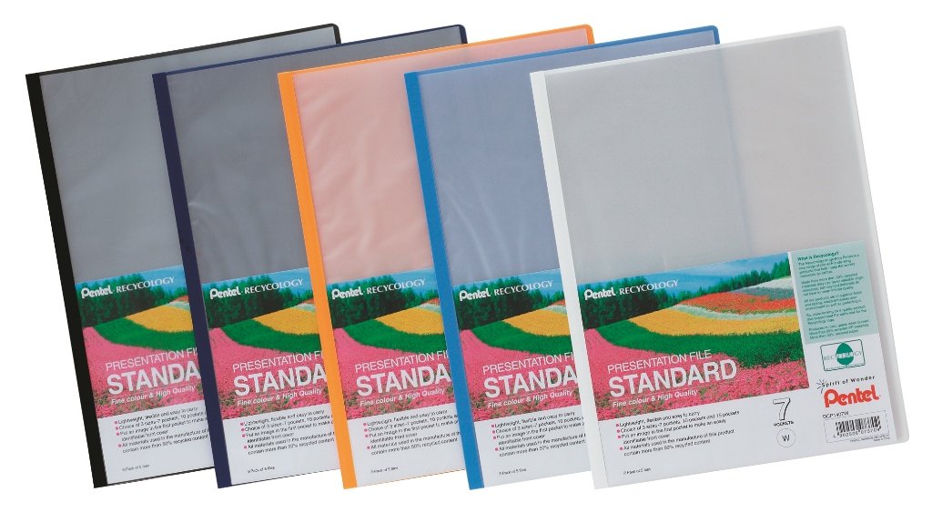 pentel-recycology-dcp1407-presentation-file-a4-giallo-5-pezzi-7-buste image 2