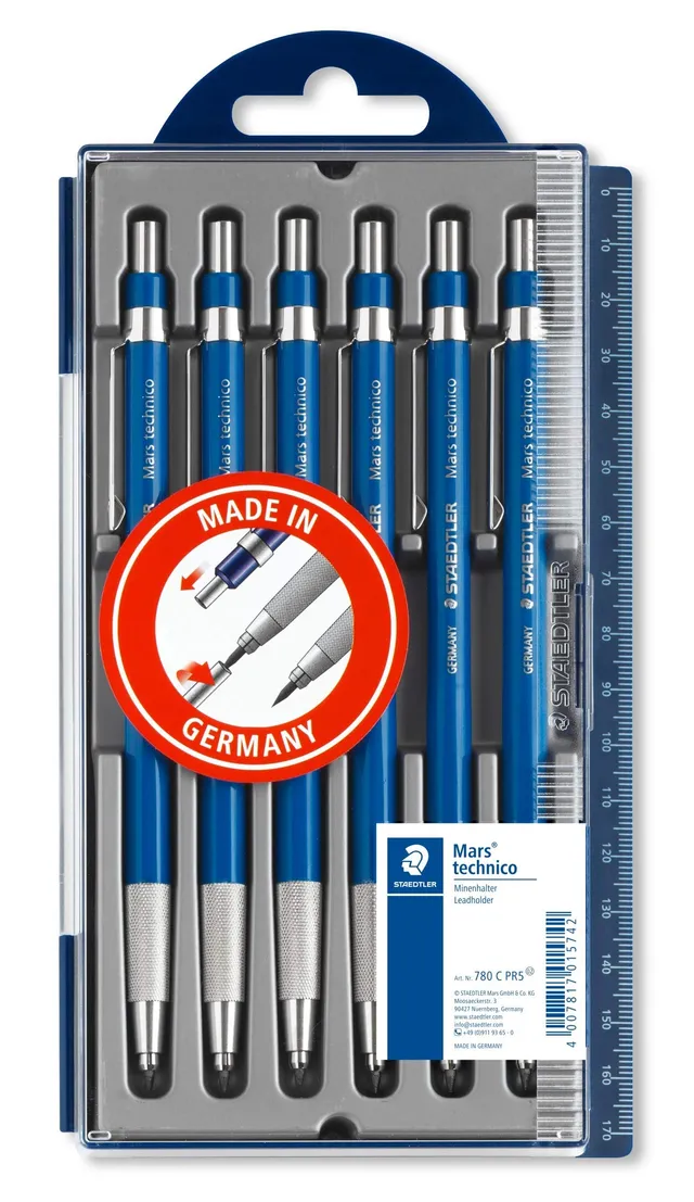 staedtler-mars-technico-780-c-pr5-confezione-5-1-portamine-2-mm-hb image 1