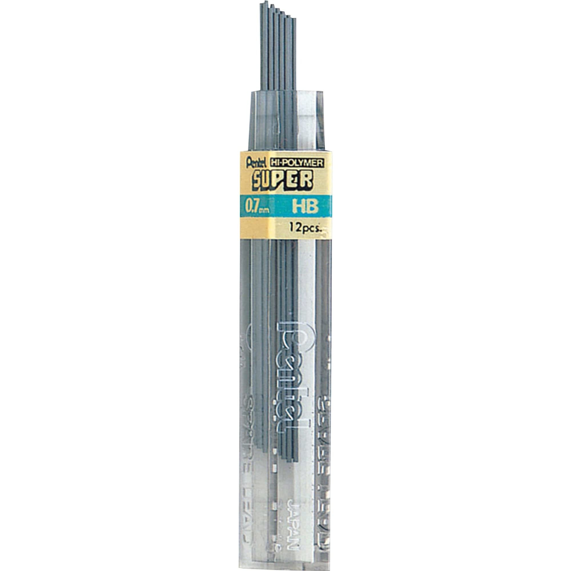 pentel-super-hi-polymer-mine-0-7-mm-hb-12-astucci-da-12-mine image 3