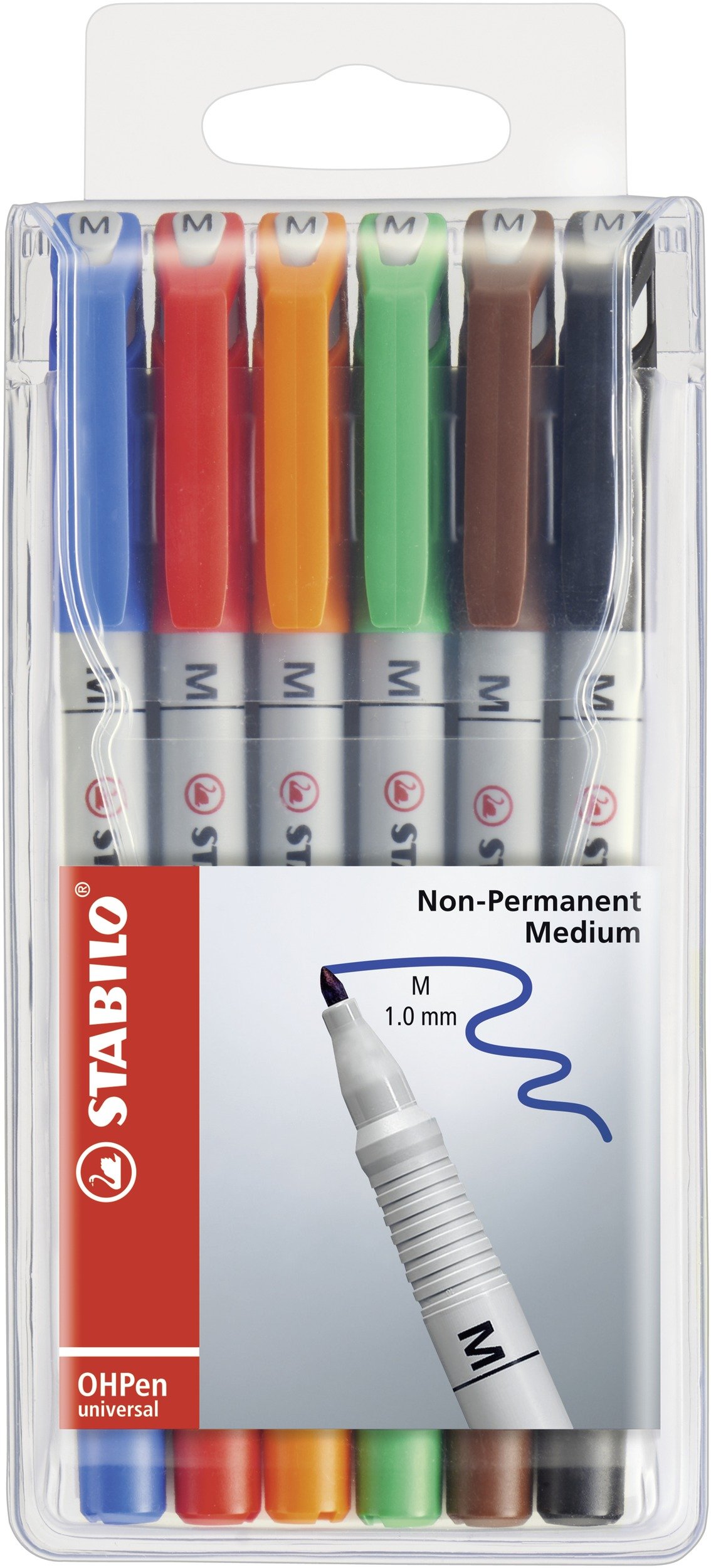 stabilo-ohpen-universal-marcatore-cancellabile-tratto-medio-1-mm-astuccio-da-6-c image 1