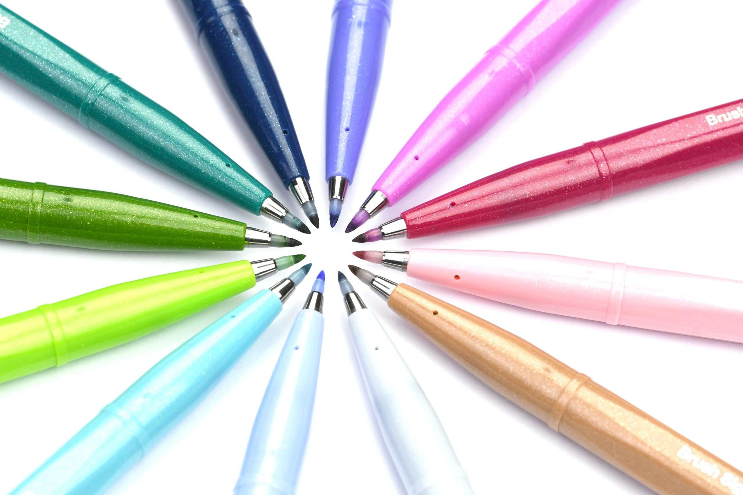 pentel-brush-sign-pen-ses15c-set-4-pennarelli-punta-brush-colori-inverno image 8