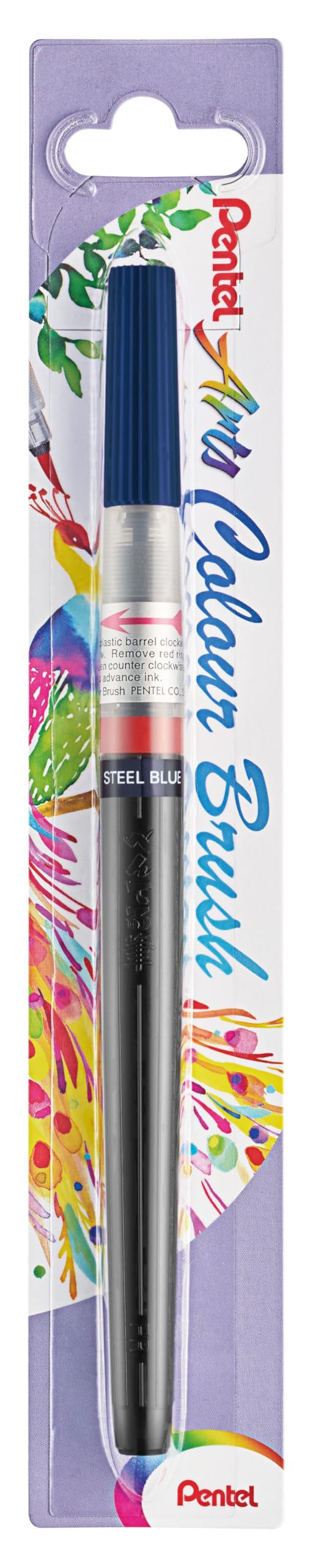 pentel-color-brush-gfl-pennarello-punta-pennello-blu-inchiostro-acquerello image 8