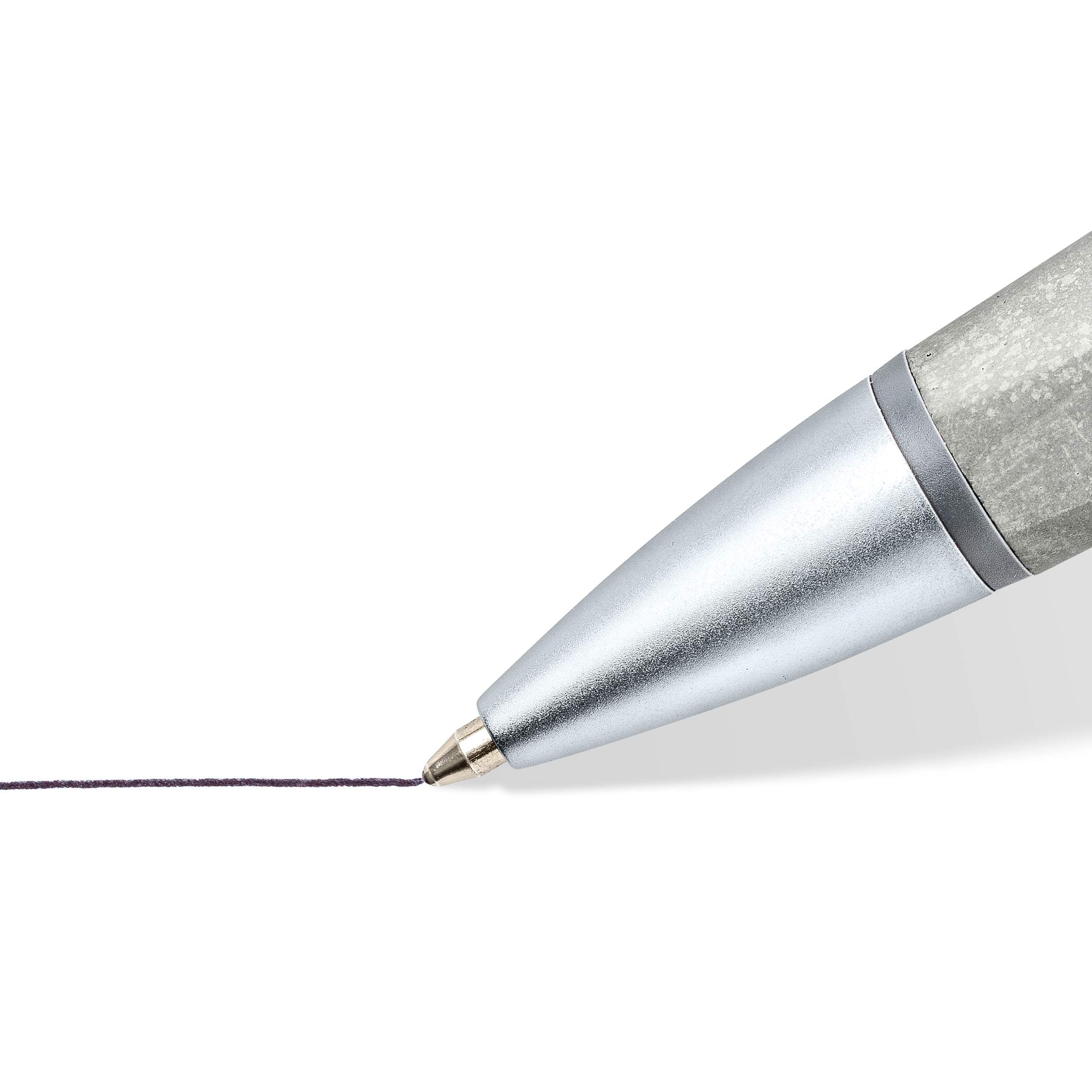 staedtler-concrete-penna-a-sfera-in-metallo-look-cemento-tratto-m-nero-astuccio image 4