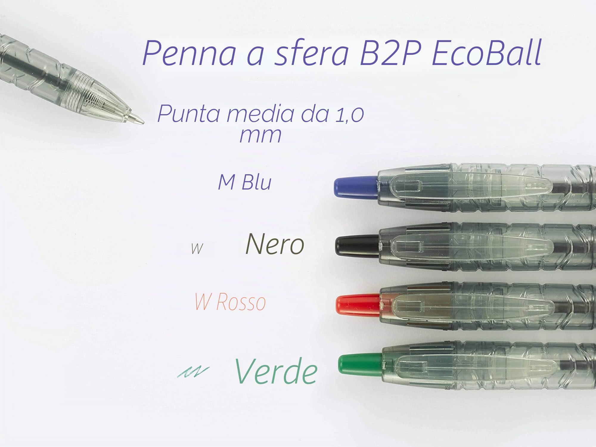 pilot-b2p-ecoball-penna-a-scatto-ecologica-punta-media-1-0-mm-confezione-da-4 image 6