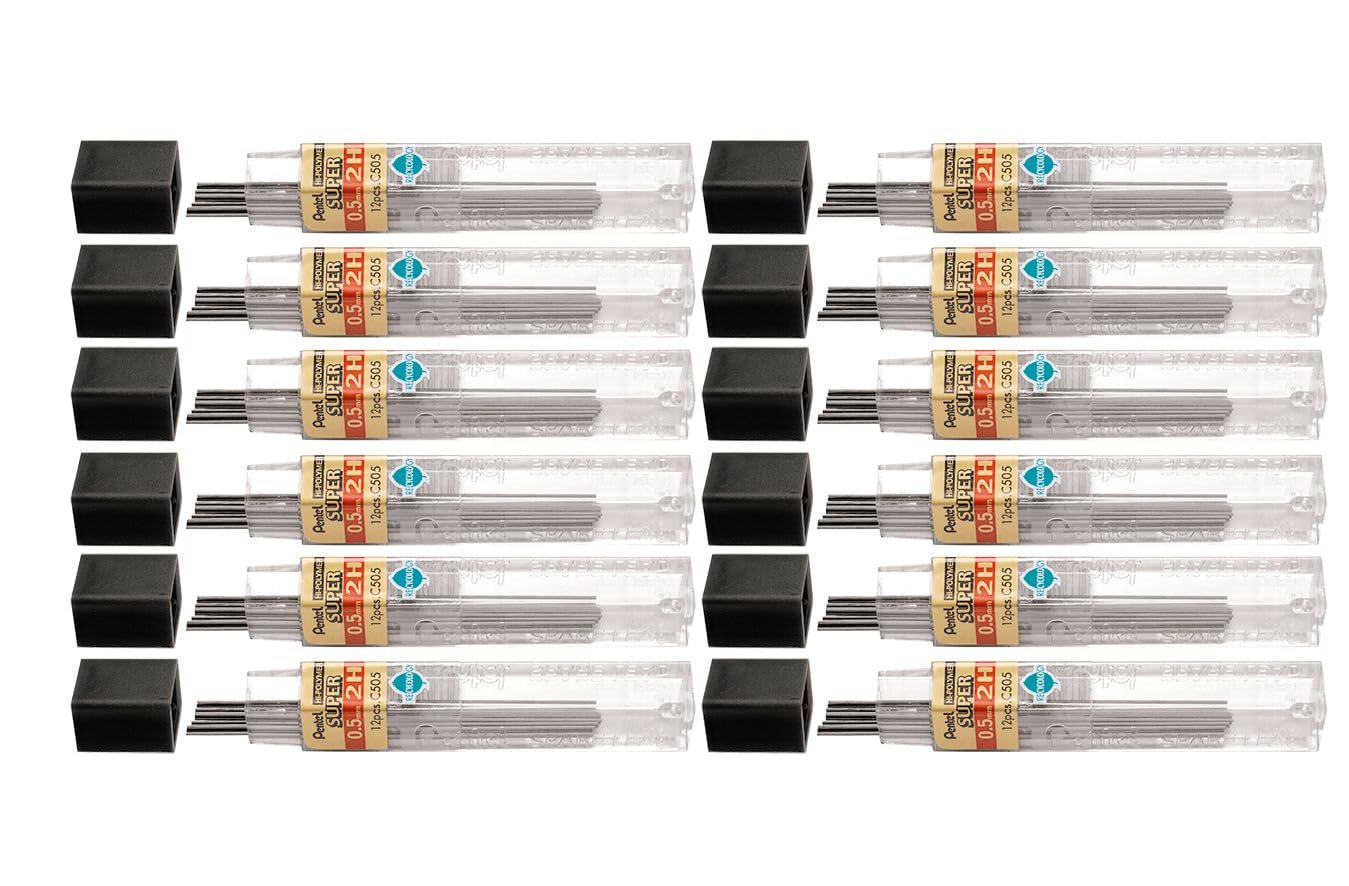 pentel-super-hi-polymer-mine-0-7-mm-b-astuccio-12-mine image 4