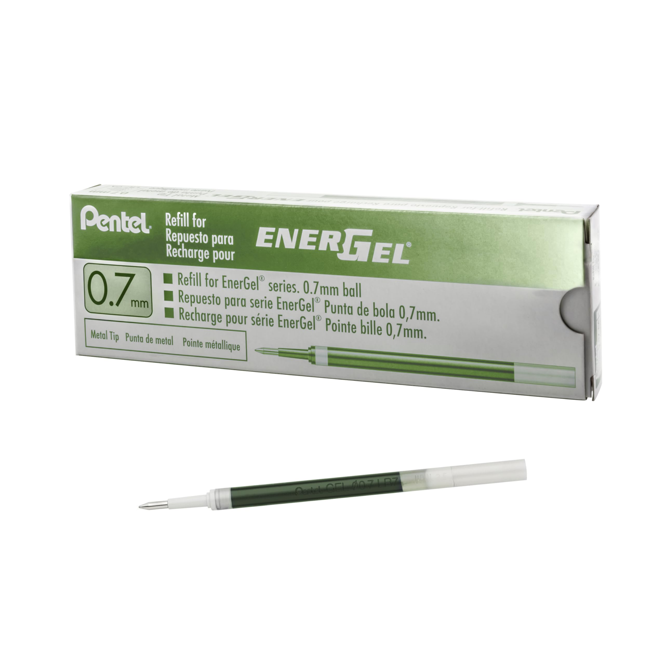 pentel-energel-lr7-refill-0-7-mm-verde-chiaro-12-pezzi image 1