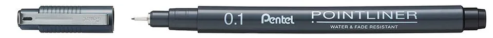 pentel-pointliner-s20p-fineliner-0-1-mm-nero-12-pz image 1