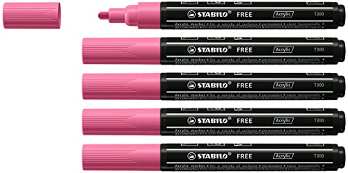stabilo-free-acrylic-t300-marker-acrilico-punta-rotonda-2-3-mm-confezione-da-5-r image 8