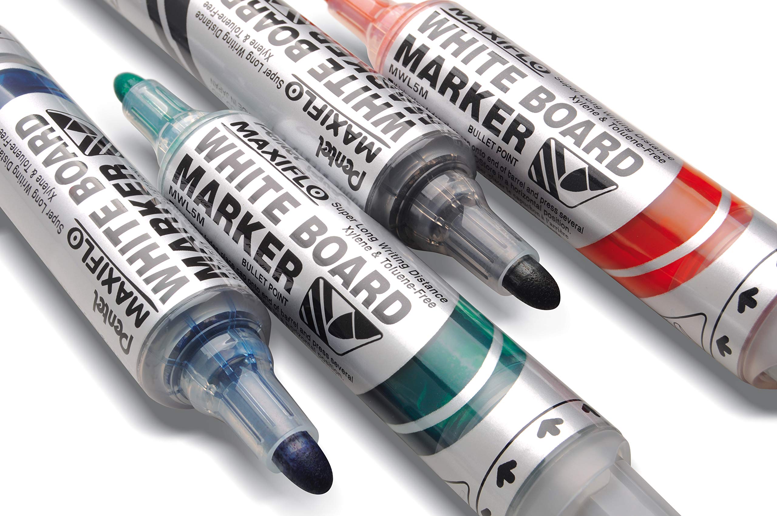 pentel-maxiflo-mwl5m-marcatore-per-lavagne-bianche-punta-6-0-mm-set-4-pezzi-nero image 6