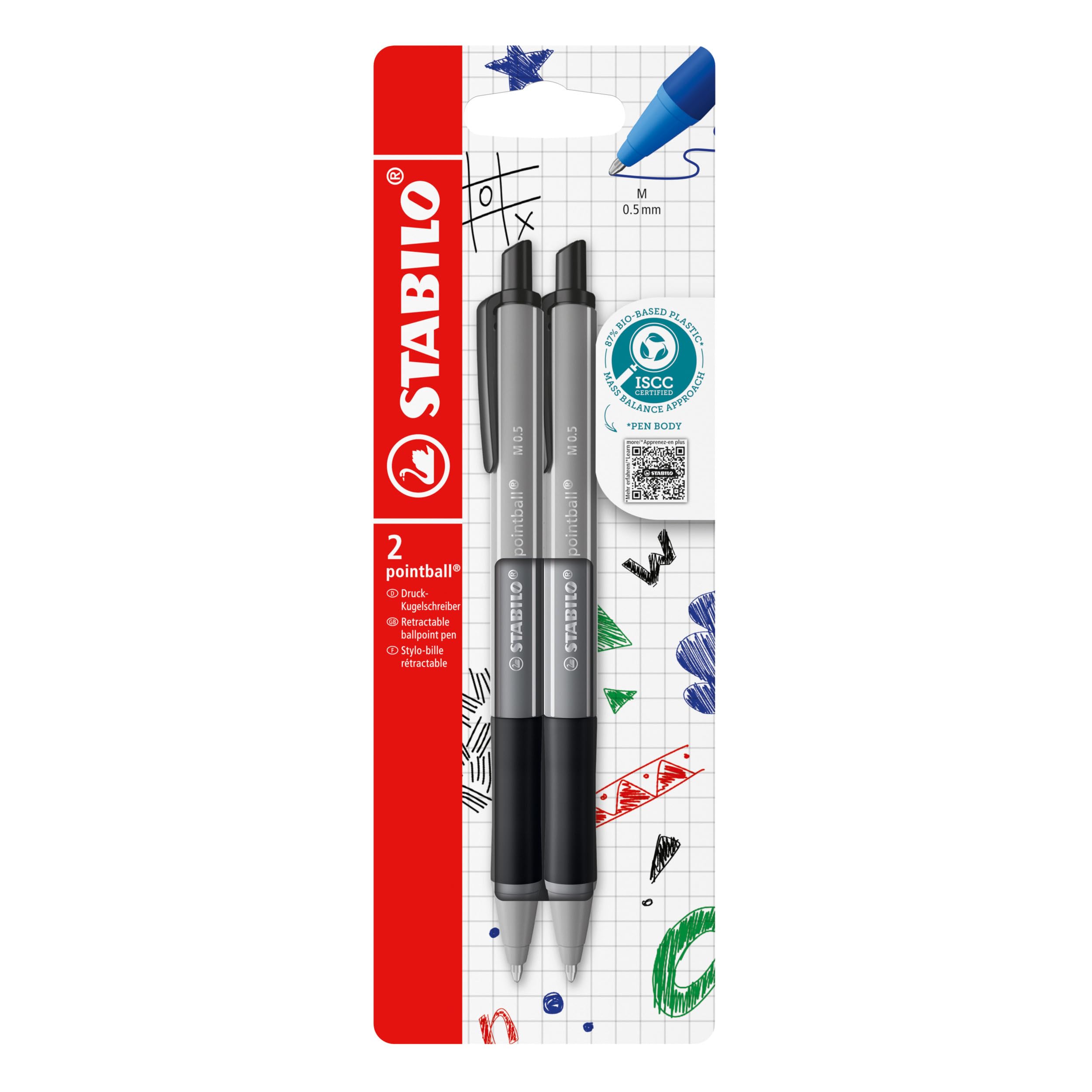 stabilo-pointball-colorful-penna-a-sfera-a-scatto-0-5-mm image 1