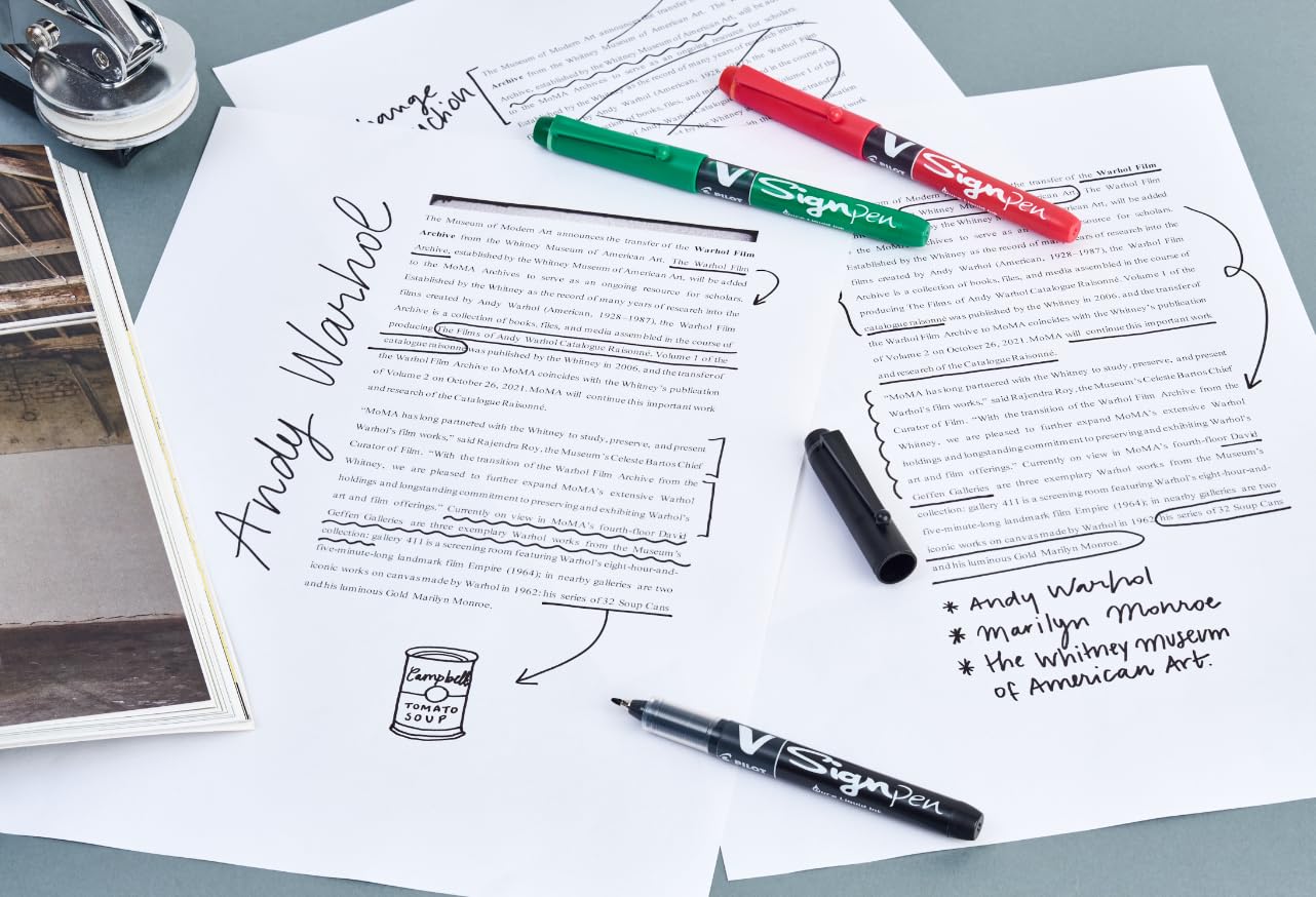 pilot-v-sign-pen-set-6-pennarelli-inchiostro-liquido-punta-media image 4
