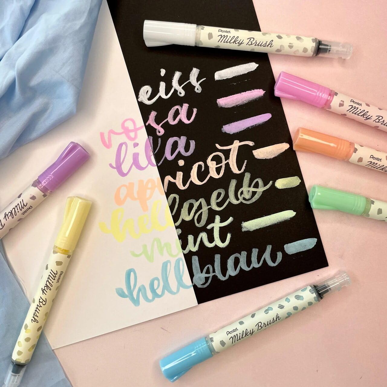 pentel-milky-brush-xgfh-p-pennello-lettering-giallo-pastello image 4