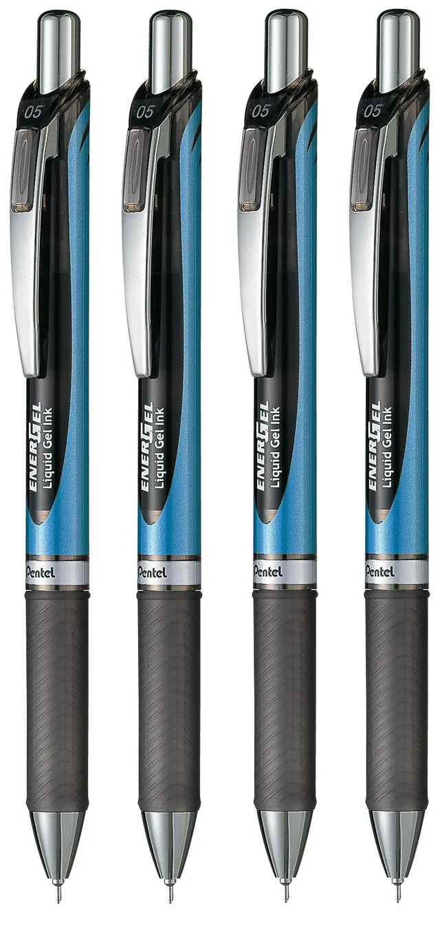 pentel-energel-xm-click-bln75-0-5-mm-nero-penna-gel-a-scatto-4-pz image 1