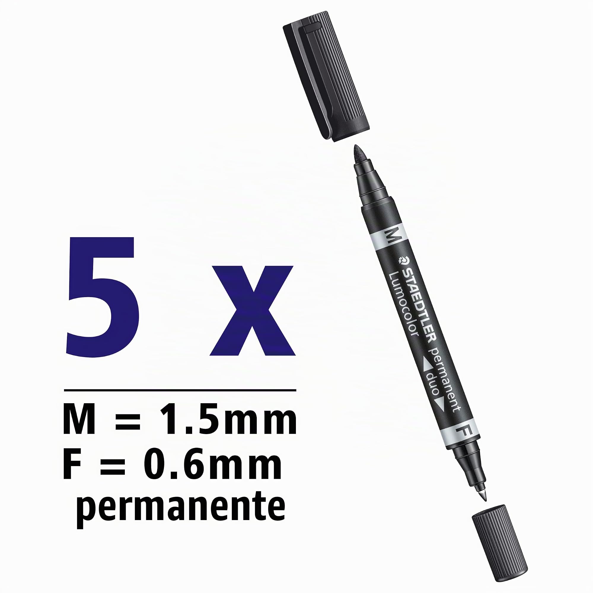 staedtler-lumocolor-duo-pennarello-permanente-nero-5-pezzi-doppia-punta image 2