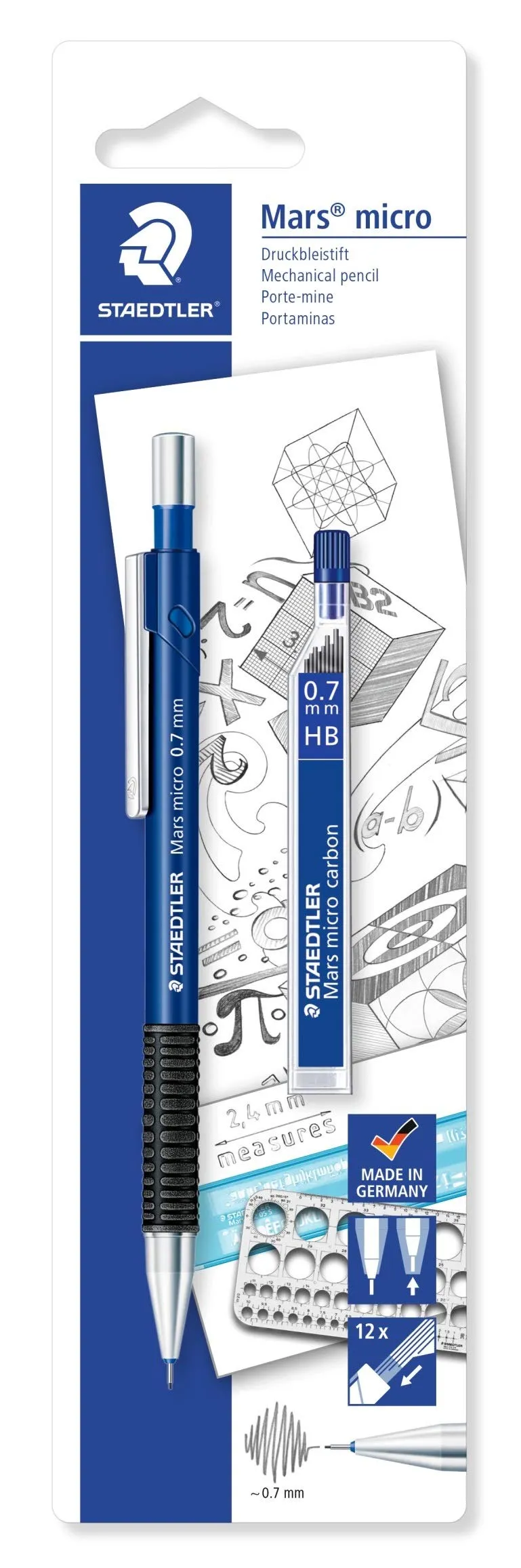 staedtler-mars-micro-775-portamine-0-7-mm-con-gomma image 1
