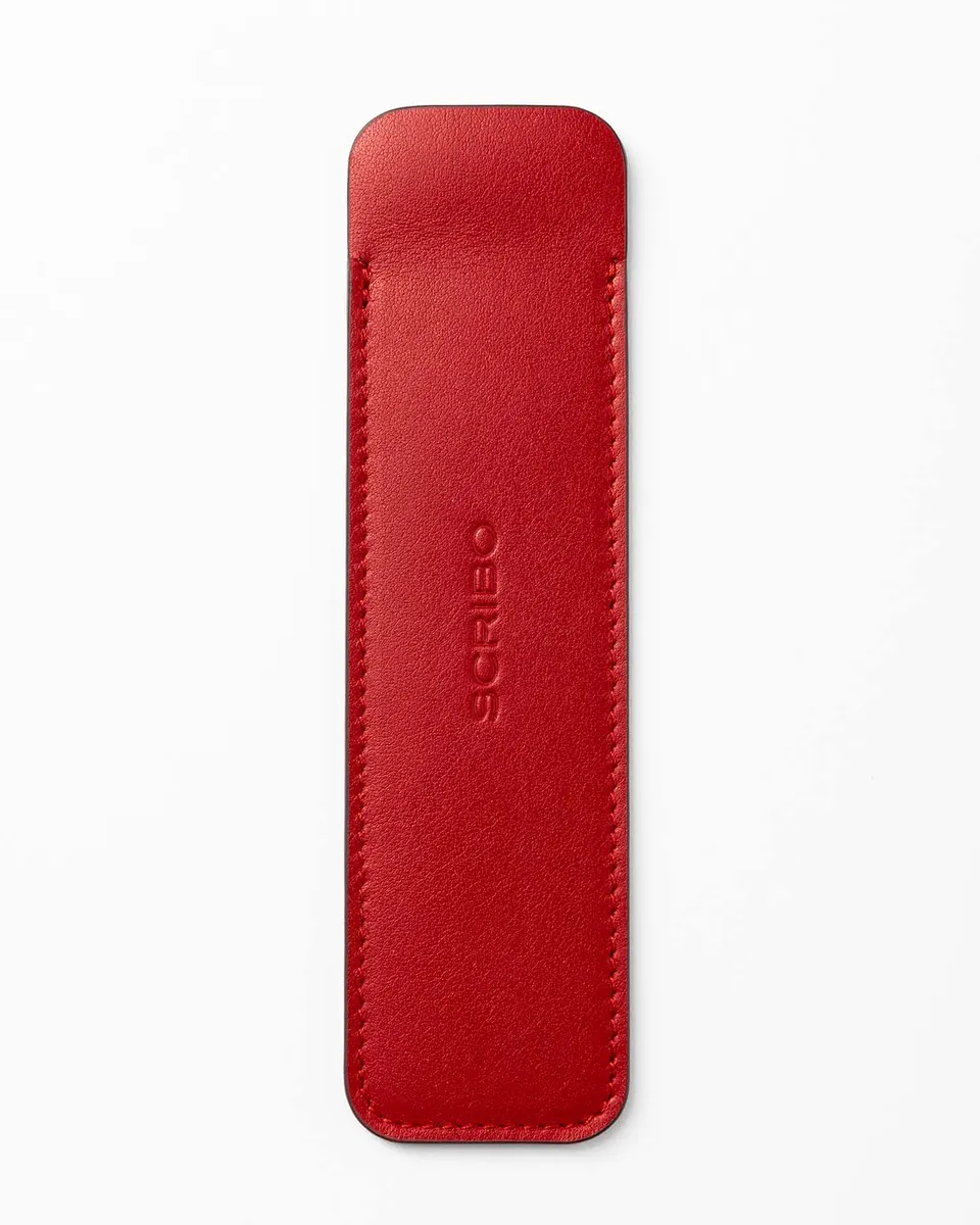 scribo-astuccio-rosso-melograno-porta-penne-in-pelle-per-2-stilografiche image 1